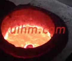 induction melting 150kg silver with tilting furnace by 120KW induction heater (UM-120AB-MF)