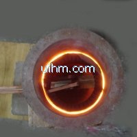 induction melting copper workpiece