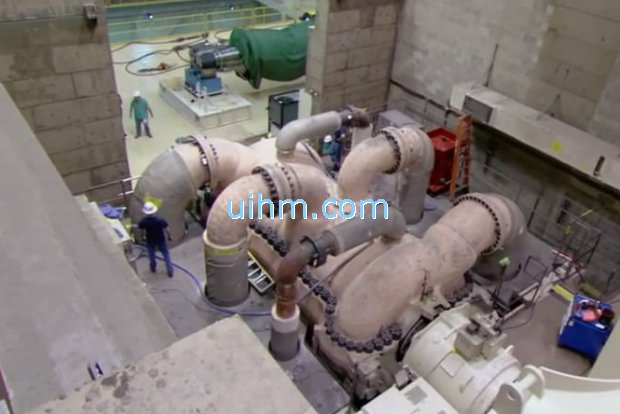 air cooled induction heating for fixing Nuclear Power Unit (screw nuts)
