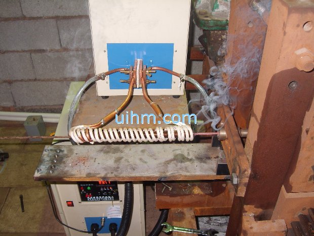 induction tempering steel wire online by 40KW induction heater (UM-40AB-HF)_1