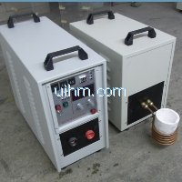 induction melting furnace 2kg for gold by 25kw machine