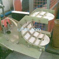 U shape air cooled induction coil by UM-100C-HF for pipeline preheating