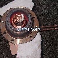 induction heating inner bore of auto part by 120kw induction heater (um-120ab-rf)
