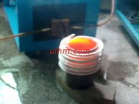 induction heating steel pipe by 100KW induction heater (UM-100AB-MF)
