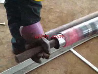 induction shrink fitting steel shaft (axle)