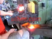 medium frequency induction forging by 160KW induction heater (UM-160AB-MF)