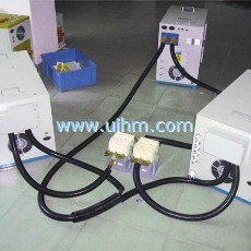 1 main induction heating machine with 2 transformers