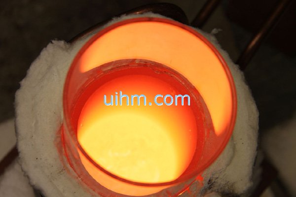 Induction melting glass