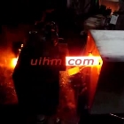 induction forging steel rod online for cutting and forming by 160KW medium frequency induction heate