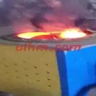 induction melting 150kg copper by-100kw induction heater um-100ab-mf with tilting furnace