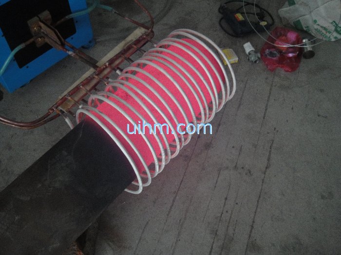 induction heating end of pipeline by 160kw induction heaterUnited