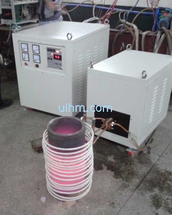 induction melting steel by customdesign 120KW induction heaterUnited