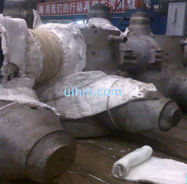 induction preheating (250 degree) and heat treatment (710 degree) for 30Ton control valve of 1000MW nuclear turbine induction preheating (250 degree) and heat treatment (710 degree) for 30Ton control valve of 1000MW nuclear turbine