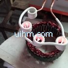 Induction Heating 3 wire bundles of rotor with a 3 heads induction coil