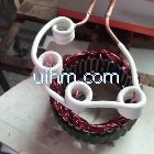 Induction Heating 3 wire bundles with a 3 heads induction coil
