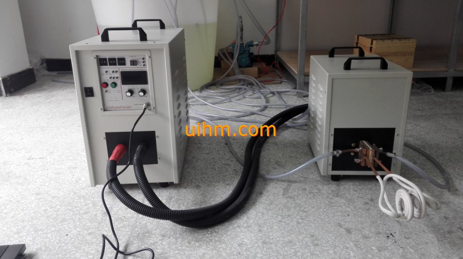 induction annealing with U shape double ear induction coil