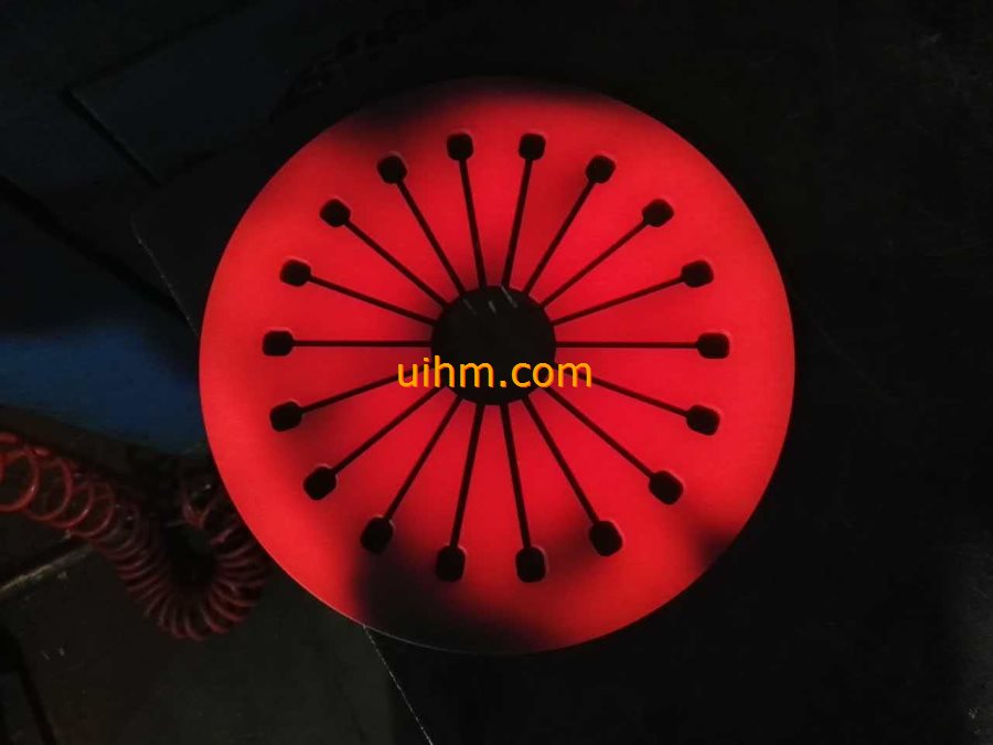 induction quenching brake disk of automobile by UHF induction heater_2 induction quenching brake disk of automobile by UHF induction heater_2