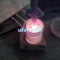 induction heating graphite rod by UHF machine