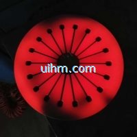 induction quenching brake disk of automobile by UHF induction heater_2