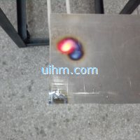 induction tempering titanium plate with moving handheld induction coil