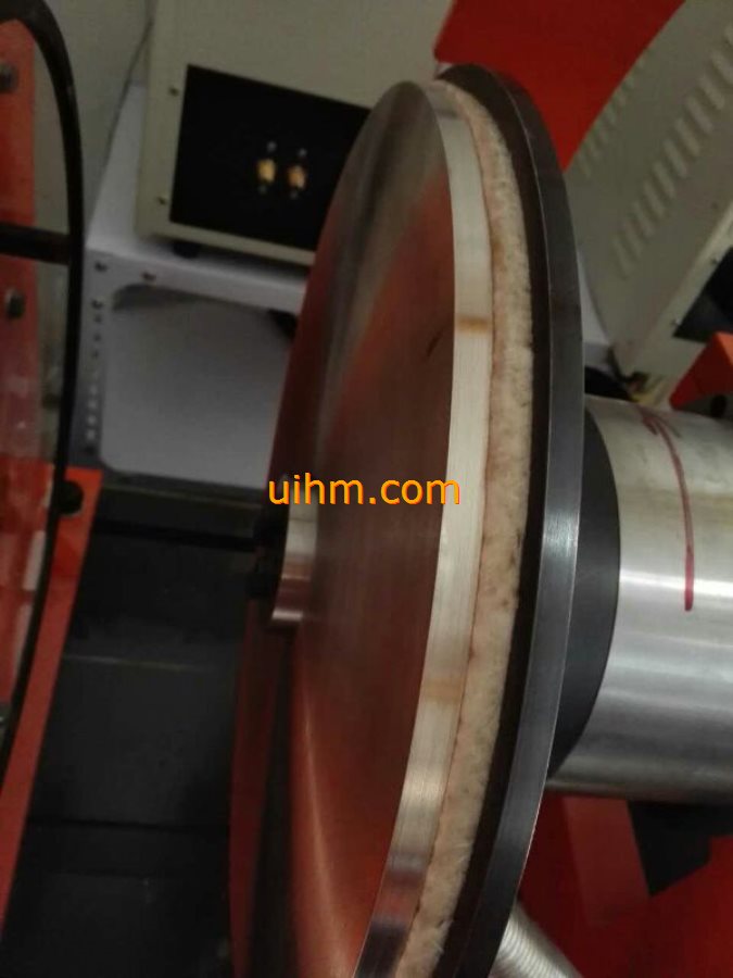 induction heating 42CrMo steel plate edge for aircraft testing