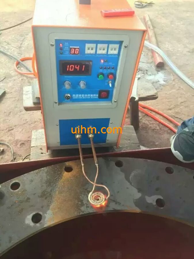 induction heating steel plate hole