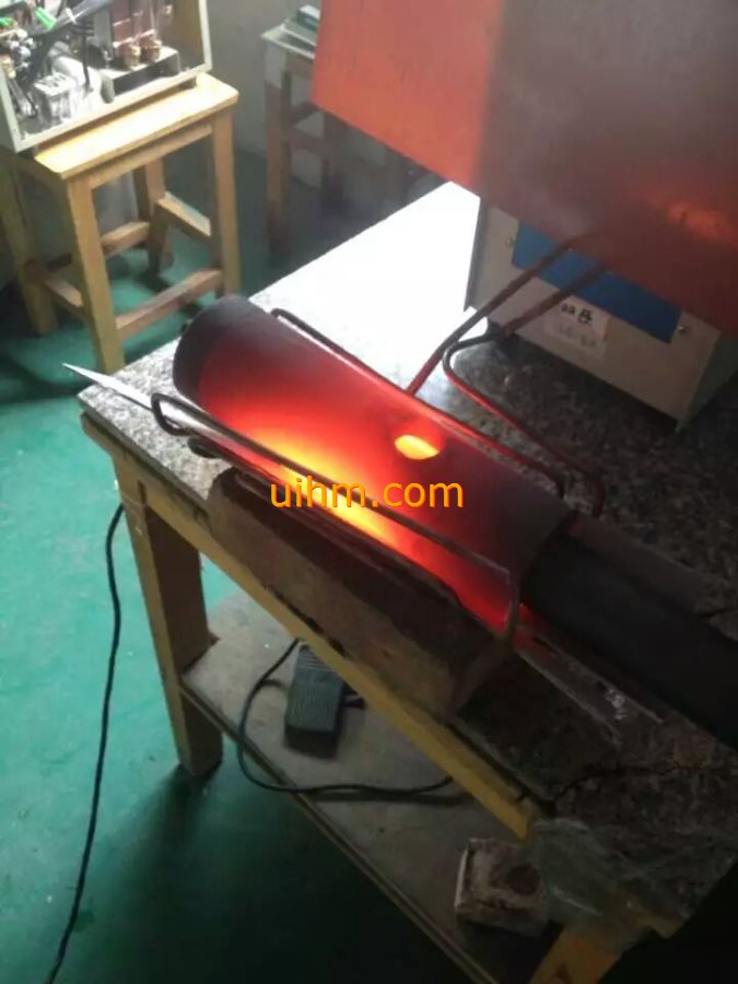 induction heating steel rod by 20KW induction heater (3)