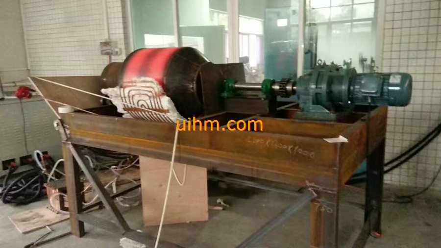 induction heating steel roller by half open induction coil (2)