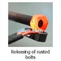 induction heating is also used for side member heating, releasing of rusted bolts or steering linkag