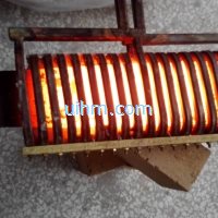 induction heating spring leaf by 120kw induction heaters