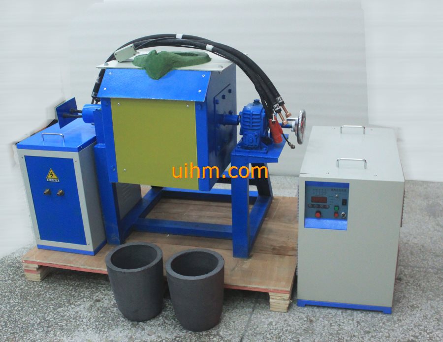 UM-40AB-MF induction melting machine with 30kg tilting furnace 1 UM-40AB-MF induction melting machine with 30kg tilting furnace 1