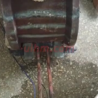 induction hardening u shape of surface of flange by customized induction coil with ferrite core