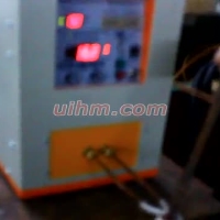 induction heating steel rod by uhf induction heater