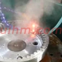 induction quenching interior gear teeth by uhf induction heater