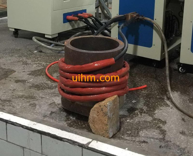 induction shrink fitting coupling hub for oil pipes project by water