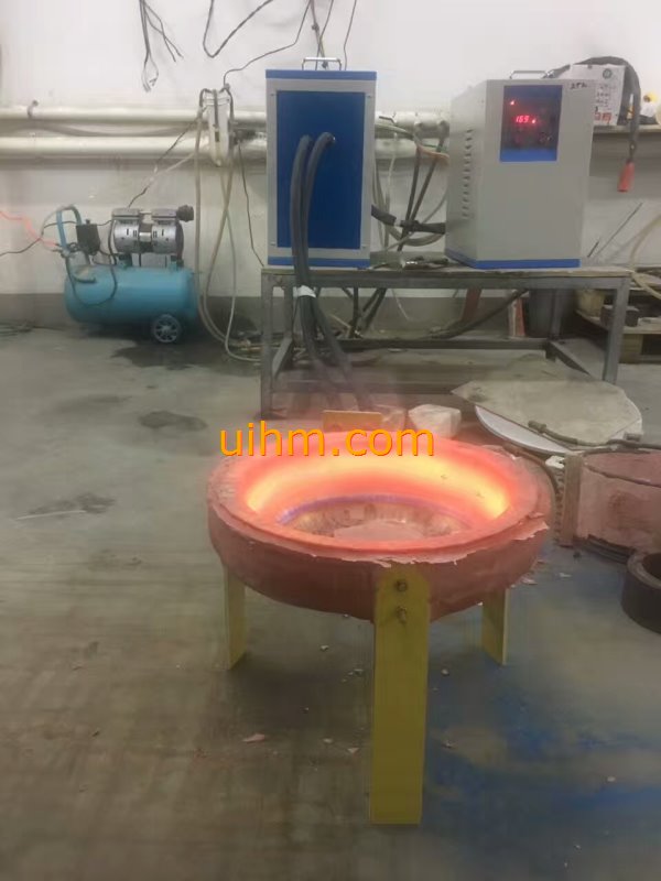 induction melting with Titanium alloy pot by customized induction coil