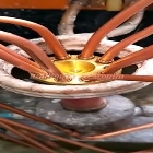 induction soldering air conditioning evaporator splitter distributor by phosphor copper brazing (1)