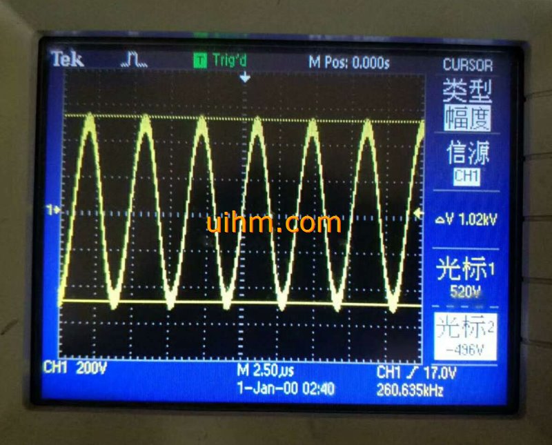 waveform of 260KHz of DSP induction heaters waveform of 260KHz of DSP induction heaters