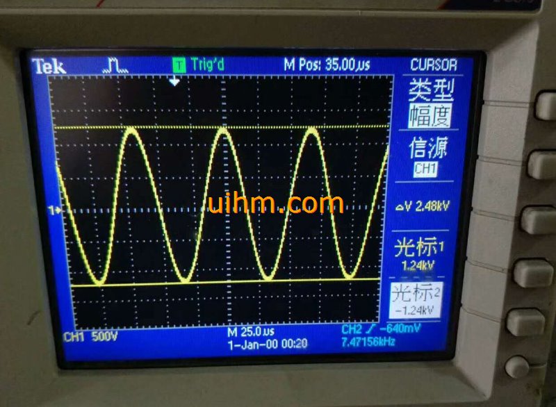 waveform of 7KHz of DSP induction heaters waveform of 7KHz of DSP induction heaters
