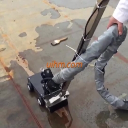 movable flexible induction coil for surface heating or brazing